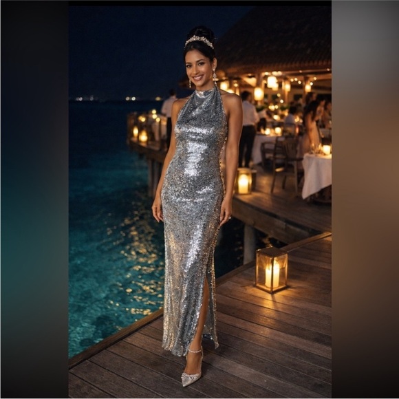 Anthropologie Dresses & Skirts - 🎉SUPER RARE🎉 Anthropologie NWT MISHA Matilda Sequin Maxi Dress size L.